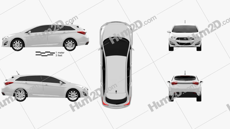Hyundai i40 Tourer 2012 car clipart