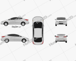 Hyundai Elantra (i35) Sedan 2012 car clipart