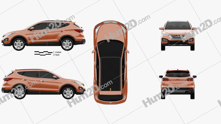 Hyundai Santa Fe Sport 2013 car clipart