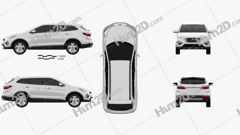 Hyundai Santa Fe 2012 car clipart
