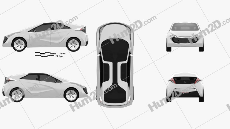 Hyundai Blue-Will 2010 car clipart