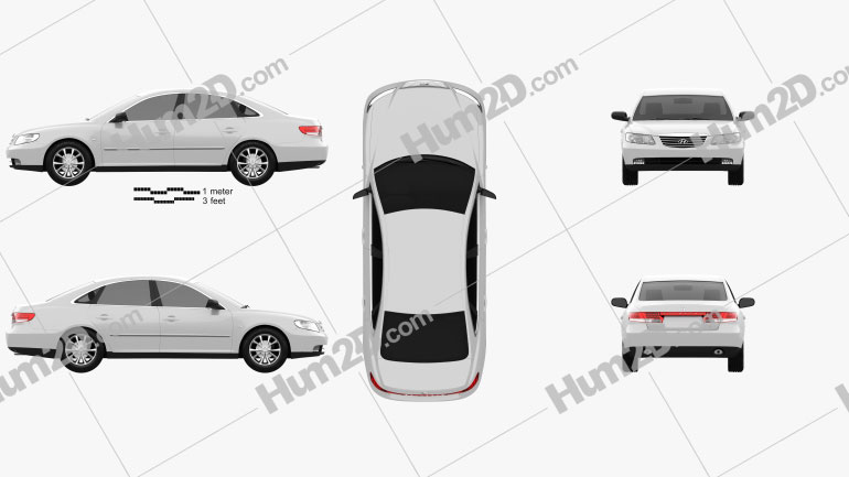 Hyundai Grandeur (Azera) 2011 car clipart