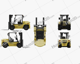 Hyundai 70DS-7E Forklift 2012 Tractor clipart