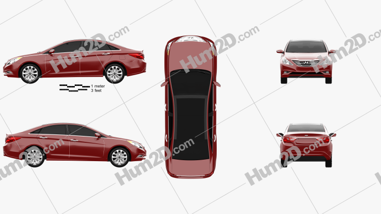 Hyundai Sonata (i45) 2015 car clipart