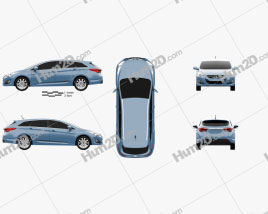 Hyundai i40 Tourer EU 2012 car clipart