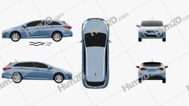 Hyundai i40 Tourer EU 2012 car clipart
