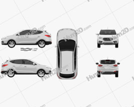 Hyundai Tucson (ix35) Fuel Cell 2012 car clipart