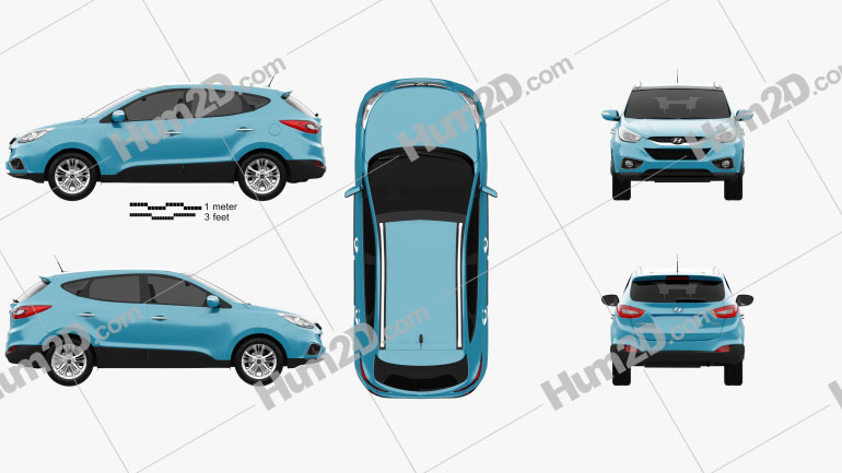 Hyundai Tucson (ix35) 2013 car clipart