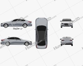 Hyundai Genesis (Rohens) 2015 car clipart