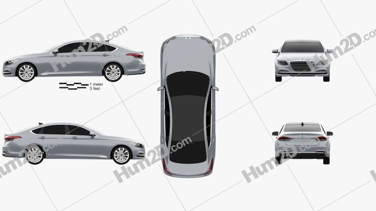 Hyundai Genesis (Rohens) 2015 Clipart Image
