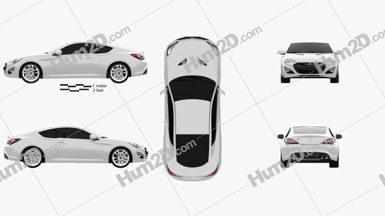 Hyundai Genesis coupe 2012 car clipart