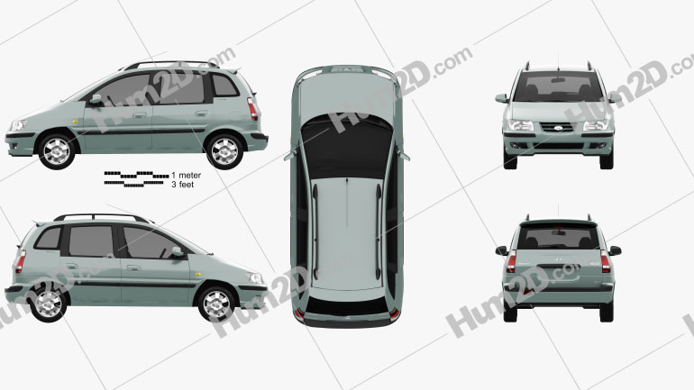 Hyundai Matrix (Lavita) 2001 Clipart Image