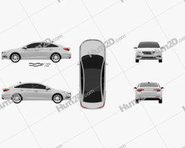 Hyundai Sonata (LF) 2015 car clipart