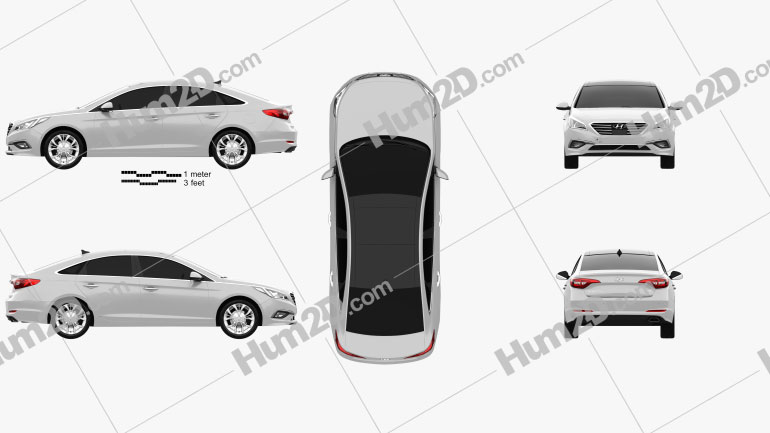 Hyundai Sonata (LF) 2015 car clipart