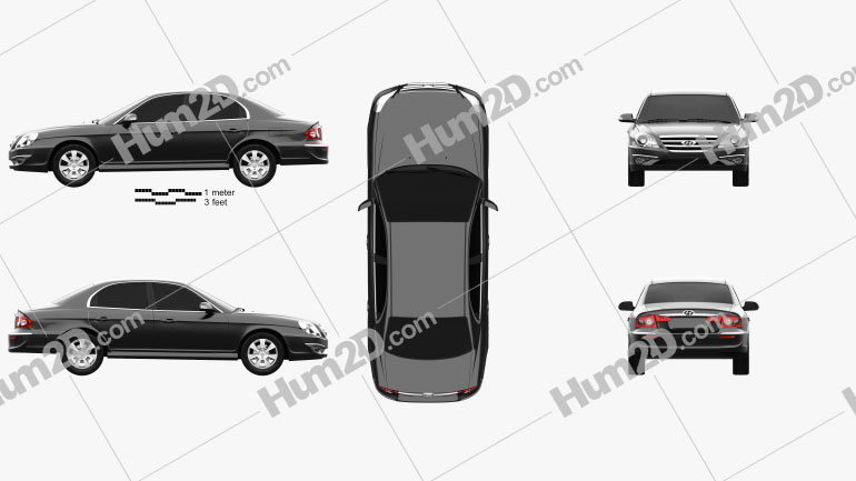 Hyundai Sonata Moinca (CN) 2009 car clipart