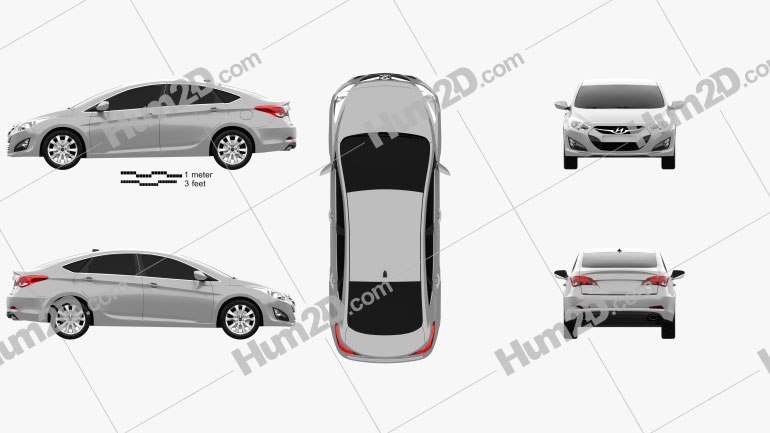 Hyundai i40 sedan (EU) 2012 car clipart
