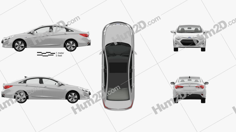 Hyundai Sonata (YF) hybrid with HQ interior 2015 Blueprint