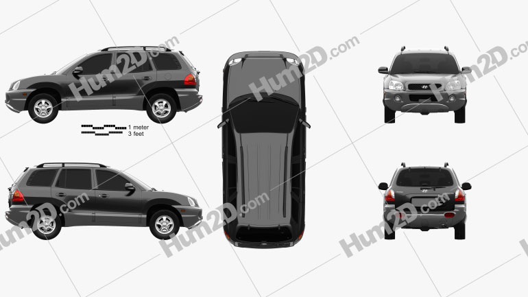 Hyundai Santa Fe (SM) 2004 car clipart