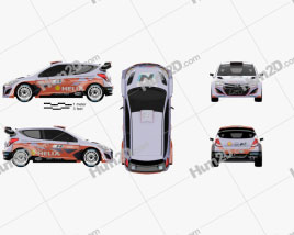 Hyundai i20 WRC 2012 car clipart
