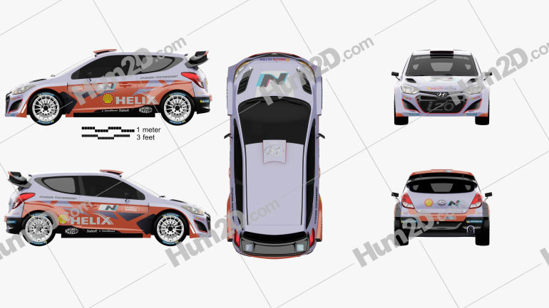 Hyundai i20 WRC 2012 car clipart