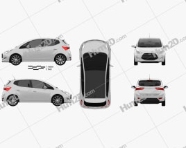 Hyundai ix20 2015 car clipart