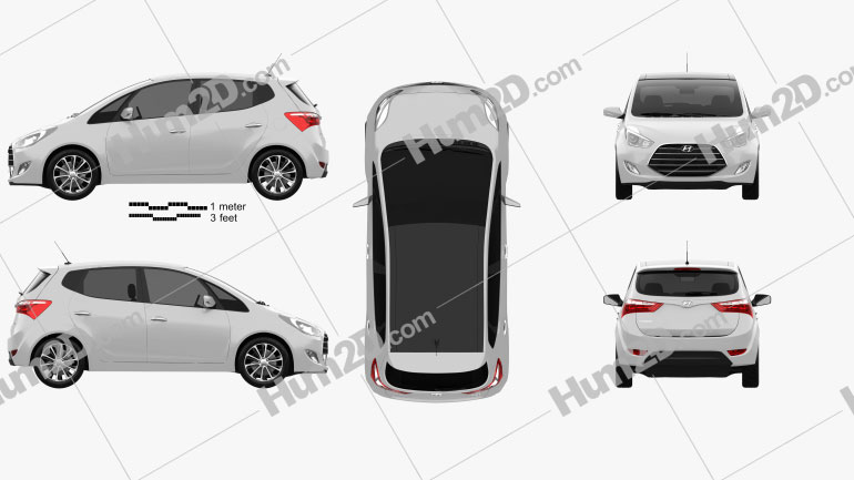 Hyundai ix20 2015 car clipart