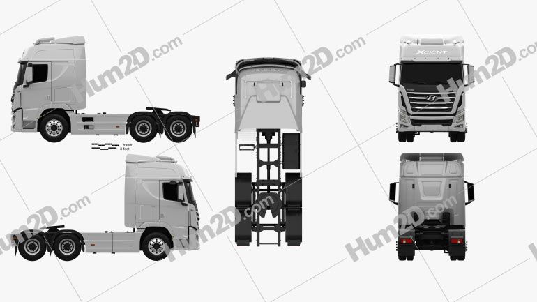 Hyundai XCient P520 Tractor Truck 2013 PNG Clipart
