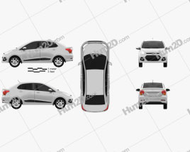 Hyundai Xcent 2014 car clipart