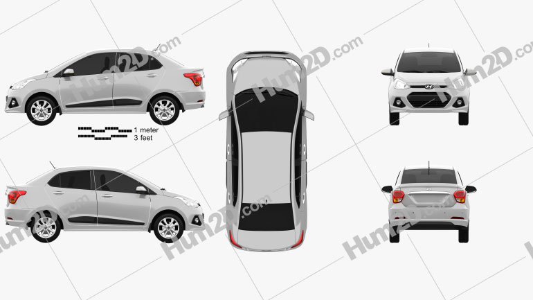 Hyundai Xcent 2014 car clipart