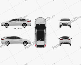 Hyundai i40 wagon 2015 car clipart