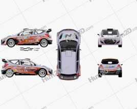 Hyundai i20 WRC mit HD Innenraum 2012 car clipart