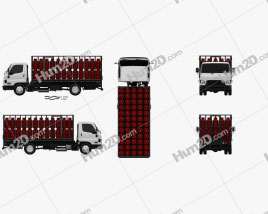 Hyundai HD65 Gas Bottle Truck 2012 clipart