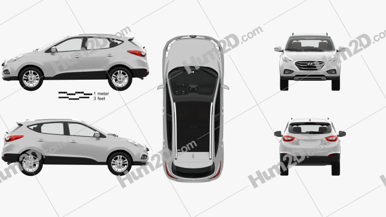 Hyundai Tucson with HQ interior 2014 car clipart