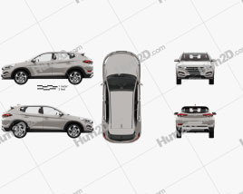 Hyundai Tucson with HQ interior 2016 car clipart