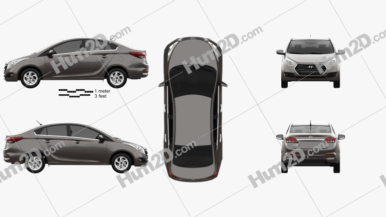 Hyundai HB20S 2015 car clipart