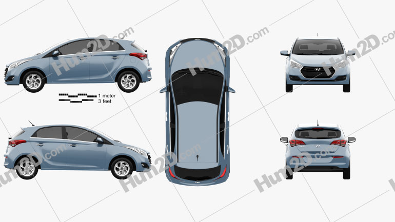 Hyundai HB20 2015 car clipart