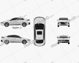 Hyundai Ioniq 2017 car clipart