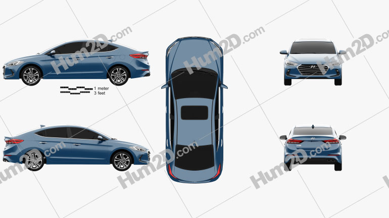 Hyundai Elantra (CN) 2017 Blueprint