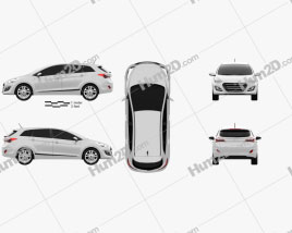 Hyundai i30 (Elantra) Wagon (UK) 2015 car clipart