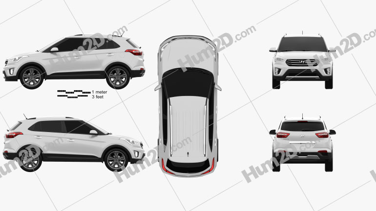 Hyundai Creta (ix25) 2016 car clipart