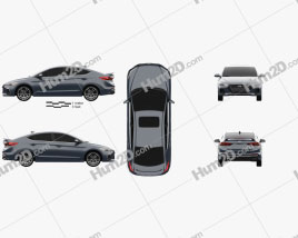 Hyundai Avante Sport 2017 car clipart