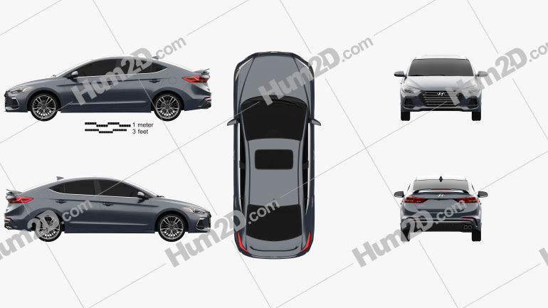 Hyundai Avante Sport 2017 Blueprint