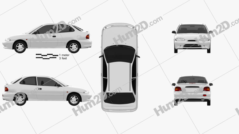 Hyundai Excel Sprint 1994 Blueprint