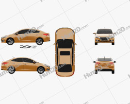 Hyundai Verna (Accent) 2017 car clipart