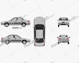 Hyundai Elantra (XD) CN-spec 2010 car clipart