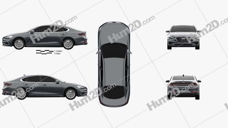Hyundai Azera (IG) 2017 Blueprint