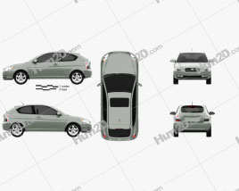 Hyundai Accent (MC) hatchback de 3 portas 2006 car clipart