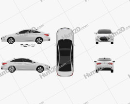 Hyundai Sonata (YF) hybrid 2015 car clipart