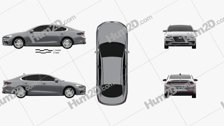 Hyundai Grandeur (IG) 2017 Clipart Bild