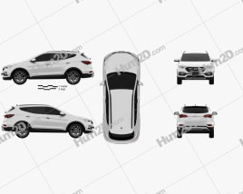 Hyundai Santa Fe (DM) 2015 car clipart